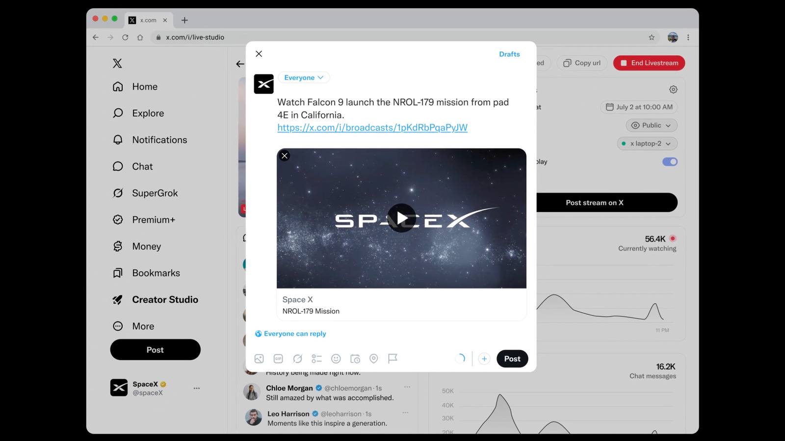 X تعزز البث المباشر بمكافآت جديدة للمبدعين