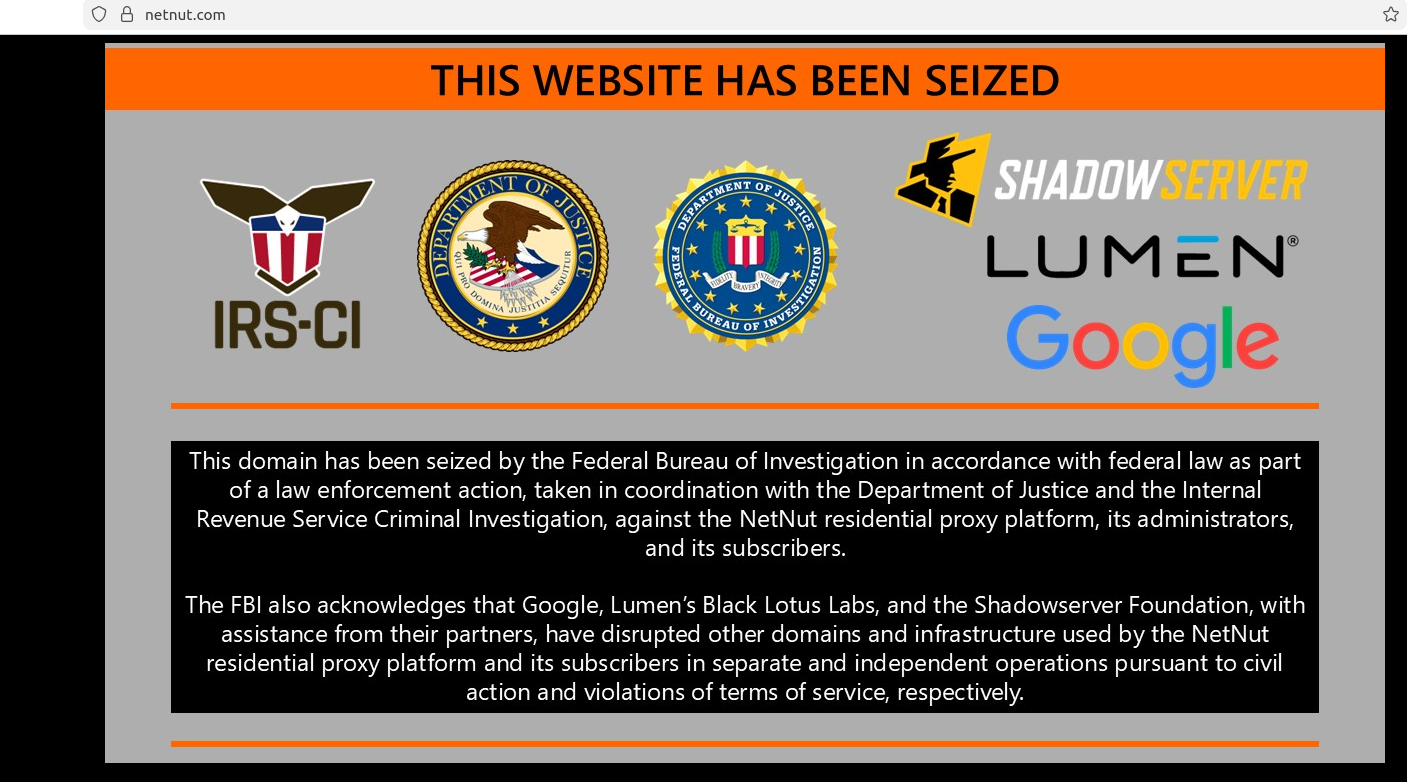 مصادرة FBI لمنصة NetNut وشبكة بوتنت Popa