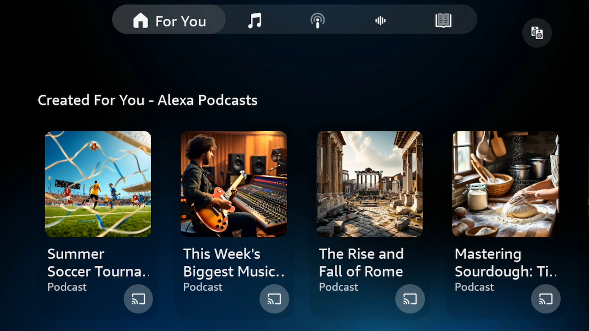 أمازون تضيف توليد البودكاست بالذكاء الاصطناعي إلى Alexa+
